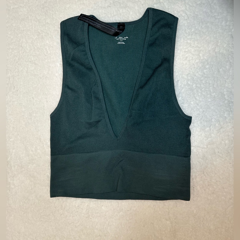 Urban Outfitters Turquoise Out From Under Seamless Plunge Bra Top (Size Large)